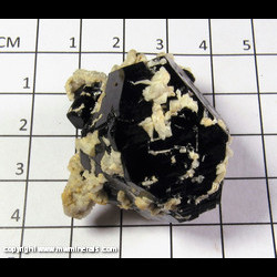 Mineral Specimen: Albite and Hyaline Opal (UV) on Schorl Tourmaline from Erongo Mountain, Namibia Mineral Specimen: Albite and Hyaline Opal (UV) on Schorl Tourmaline from Erongo Mountain, Namibia