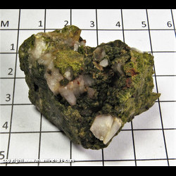 Mineral Specimen: Epidote, Quartz, Native Copper from Centenial Mine, Centenial, Houghton Co., Michigan Mineral Specimen: Epidote, Quartz, Native Copper from Centenial Mine, Centenial, Houghton Co., Michigan
