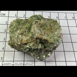 Mineral Specimen: Pyrite, Muscovite variety: Fuschite, Quartz, Kyanite from Baker Mountain Mine, Madisonville, Farmville District, Prince Edward Co,  Virginia