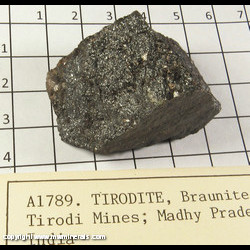 Mineral Specimen: Tirodite (now discredited Amphibole) from Tirodi Mine, Tirodi, Balaghat District, Madhya Pradesh, India