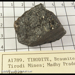 Mineral Specimen: Tirodite (now discredited Amphibole) from Tirodi Mine, Tirodi, Balaghat District, Madhya Pradesh, India Mineral Specimen: Tirodite (now discredited Amphibole) from Tirodi Mine, Tirodi, Balaghat District, Madhya Pradesh, India