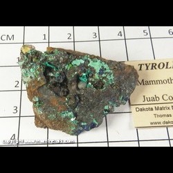 Mineral Specimen: Tyrolite, Malachite, Azurite from Mammoth Mine, Mammoth, Tintic District, East Tintic Mts, Juab Co., Utah Mineral Specimen: Tyrolite, Malachite, Azurite from Mammoth Mine, Mammoth, Tintic District, East Tintic Mts, Juab Co., Utah