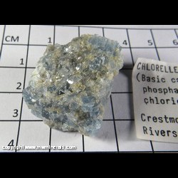 Mineral Specimen: Eellestadite in Blue Calcite from Crestmore Quarries, Crestmore, Riverside County, California Mineral Specimen: Eellestadite in Blue Calcite from Crestmore Quarries, Crestmore, Riverside County, California