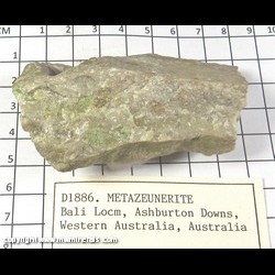 Mineral Specimen: Metazeunerite from Bali Lo copper mine, Ashburton Downs Station, Ashburton Shire, Western Australia, Australia Mineral Specimen: Metazeunerite from Bali Lo copper mine, Ashburton Downs Station, Ashburton Shire, Western Australia, Australia