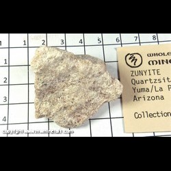 Mineral Specimen: Zunyite from Quartzsite, Yuma/La Paz Co., Arizona Mineral Specimen: Zunyite from Quartzsite, Yuma/La Paz Co., Arizona