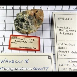 Mineral Specimen: Wavellite from Montgomery, Arkansas Mineral Specimen: Wavellite from Montgomery, Arkansas