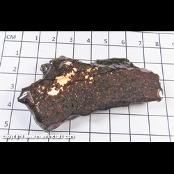 Mineral Specimen: Copper, Microcline, Calcite, Epidote in Basalt (epoxy coated) from Caledonia Mine, Ontonagon Co, Michigan Mineral Specimen: Copper, Microcline, Calcite, Epidote in Basalt (epoxy coated) from Caledonia Mine, Ontonagon Co, Michigan
