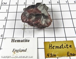 Mineral Specimen: Hematite from England (likely Cumberland)