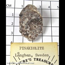 Mineral Specimen: Pinakiolite from Langban, Varmland, Sweden Mineral Specimen: Pinakiolite from Langban, Varmland, Sweden