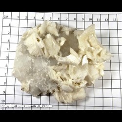 Mineral Specimen: Calcite on Quartz from Guanajuato, Guanajuato, Mexico Mineral Specimen: Calcite on Quartz from Guanajuato, Guanajuato, Mexico