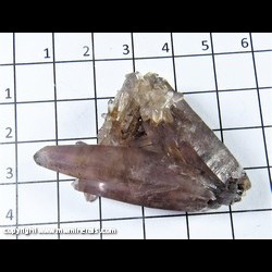 Mineral Specimen: Quartz, Double Terminated, Slight Amethsyt Color, Hematite from Zacatecas, Mexico