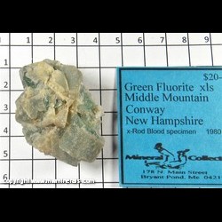 Mineral Specimen: Fluorite coated with Quartz from Middle Mountain, North Conway, Conway, Carroll Co., New Hampshire Mineral Specimen: Fluorite coated with Quartz from Middle Mountain, North Conway, Conway, Carroll Co., New Hampshire
