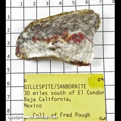 Mineral Specimen: Gillespite, Sanbornite from 30 miles south of El Condor (Mexicali) , Municipio de Tecate, Baja California, Mexico Mineral Specimen: Gillespite, Sanbornite from 30 miles south of El Condor (Mexicali) , Municipio de Tecate, Baja California, Mexico