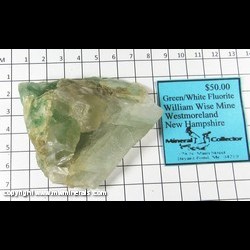 Mineral Specimen: Fluorite from William Wise Mine, Westmoreland, Cheshire Co, New Hampshire Mineral Specimen: Fluorite from William Wise Mine, Westmoreland, Cheshire Co, New Hampshire
