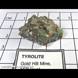 Mineral Specimen: Tyrolite from 150 foot level, Gold Hill Mine, Toole Co., Utah