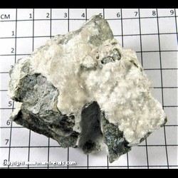 Mineral Specimen: Artinite on Talc from 4 1/2 miles north of Benitoite Gem Mine, San Benito Co., California