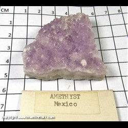 Mineral Specimen: Amethyst on Milky Quartz from Guanajuato, Guanajuato, Mexico