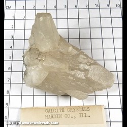 Mineral Specimen: Calcite (slightly bruised - termination of upward crystal) from Hardin Co, Illinois Mineral Specimen: Calcite (slightly bruised - termination of upward crystal) from Hardin Co, Illinois
