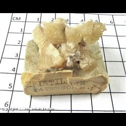 Mineral Specimen: Stilbite (labeled as Estilbite) from Paterson, Passaic Co., New Jersey
