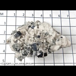 Mineral Specimen: Galena, Quartz, Calcite from Madan ore field, Smolyan Oblast, Bulgaria Mineral Specimen: Galena, Quartz, Calcite from Madan ore field, Smolyan Oblast, Bulgaria