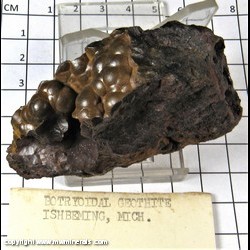Mineral Specimen: Goethite from Ishpeming, Marquette Co., Michigan Mineral Specimen: Goethite from Ishpeming, Marquette Co., Michigan