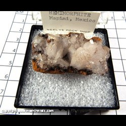 Mineral Specimen: Hemimorphite from Mapimi, Durango, Mexico