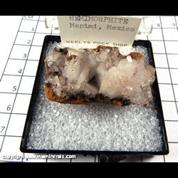 Mineral Specimen: Hemimorphite from Mapimi, Durango, Mexico Mineral Specimen: Hemimorphite from Mapimi, Durango, Mexico