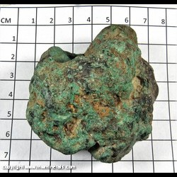Mineral Specimen: Cuprite Partially Pseudomorphed to Malachite from Anaconda's Yerington open pit (Empire-Nevada Mine), Yerington, Singatse Range, Lyon Co., Nevada