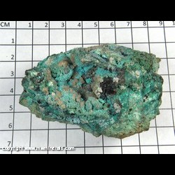 Mineral Specimen: Cerussite on Chrysocolla from 