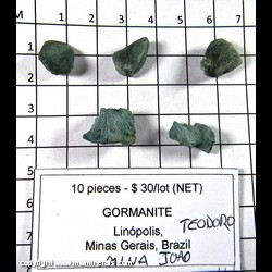 Mineral Specimen: Gormanite - 5 specimens from Joao Teodora claim, Linopolis, Divino das Larenjeiras, Minas Gerais, Brazi