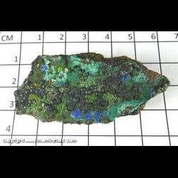 Mineral Specimen: Chrysocolla and Malachite Pseudomorph after Azurite from Morenci Mine, Greelee Co., Arizona Mineral Specimen: Chrysocolla and Malachite Pseudomorph after Azurite from Morenci Mine, Greelee Co., Arizona