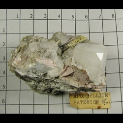 Mineral Specimen: Apophyllite from Paterson, Pasaic Co, New Jersey Mineral Specimen: Apophyllite from Paterson, Pasaic Co, New Jersey