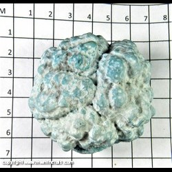 Mineral Specimen: Turquenite - dyed Howlite or Magnesite from location unknown