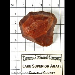 Mineral Specimen: Agate variety: Lake Superior from Carlton Co., Minnesota