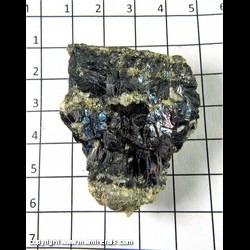 Mineral Specimen: Covellite, Pyrite, Quartz from Butte, Silver Bow Co,  Montana