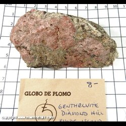 Mineral Specimen: Genthelvite in Quartz from Diamond Hill, Cumberland, Providence Co., Rhode Island
