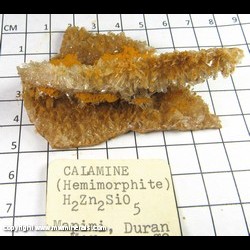 Mineral Specimen: Hemimorphite (Calamine) from Mapimi, Durango, Mexico Mineral Specimen: Hemimorphite (Calamine) from Mapimi, Durango, Mexico