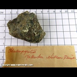 Mineral Specimen: Chalcopyrite from Nelson Point, Takawa, South Island, New Zeeland Mineral Specimen: Chalcopyrite from Nelson Point, Takawa, South Island, New Zeeland