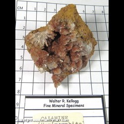Mineral Specimen: Hemimorphite (Calamine), Calcite from Durango, Mexico