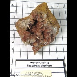 Mineral Specimen: Hemimorphite (Calamine), Calcite from Durango, Mexico Mineral Specimen: Hemimorphite (Calamine), Calcite from Durango, Mexico