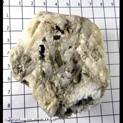 Mineral Specimen: Tourmaline in Albite/Quart matrix from Oxford Co., Maine