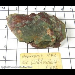 Mineral Specimen: Nontronite variety: Chrome from Steinrinnen Quarry, Kurn, Bernhardswald, Regensburg Dist., Upper Palatinate, Bavaria, Germany Mineral Specimen: Nontronite variety: Chrome from Steinrinnen Quarry, Kurn, Bernhardswald, Regensburg Dist., Upper Palatinate, Bavaria, Germany
