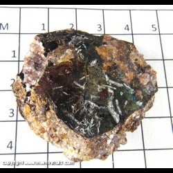 Mineral Specimen: Olivenite, Beudantite, Malachite from Clara Mine, Rnakach valley, Oberwolfach, Black forest, Baden-Wurttemberg, Germany
