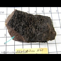 Mineral Specimen: Neotocite (orange grains in matrix) from Harstigen Mine, Pajsberg, Filipstad, Varmland, Sweden
