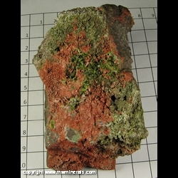 Minerals Specimen: Epidote and Adularia crystals from Nebraska Mine, Ontonagon Co, Michigan Minerals Specimen: Epidote and Adularia crystals from Nebraska Mine, Ontonagon Co, Michigan