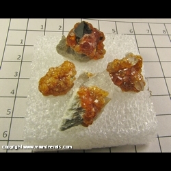 Mineral Specimen: Spessartine Garnet on Smoky Quartz from Tongbei, Fujian, China