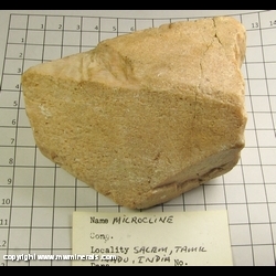 Mineral Specimen: Microcline from Salam, Tamil Nado, India