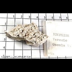 Mineral Specimen: Diopside on Quartz from Verscio, Ossola Valley, Italy Mineral Specimen: Diopside on Quartz from Verscio, Ossola Valley, Italy