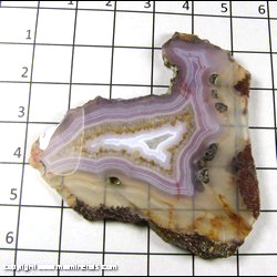 Mineral Specimen: Agate, Polished, Thin Slice from Chihuahua, Mexico Mineral Specimen: Agate, Polished, Thin Slice from Chihuahua, Mexico