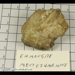 Minerals Specimen: Emmonsite from Moctezuman Mine, Sonora, Mexico Minerals Specimen: Emmonsite from Moctezuman Mine, Sonora, Mexico